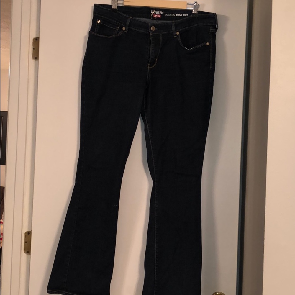 Dark wash bootcut jeans